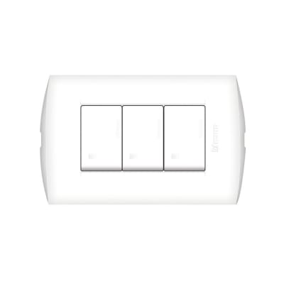 INTERRUPTOR TRIPLE UNIPOLAR 10A 250V BLANCO MODUS STYLE AE2300EB BTICINO