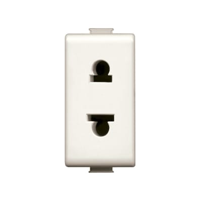 TOMACORRIENTE UNIVERSAL 2X16A 250V 1 MODULO MARFIL MATIX AM5025SM BTICINO