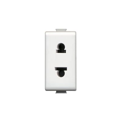 TOMACORRIENTE UNIVERSAL 2X16A 250V 1 MODULO BLANCO MATIX AM5025S BTICINO