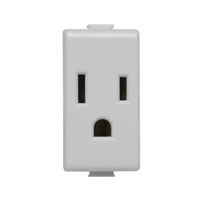 TOMACORRIENTE SIMPLE 2X15A+T 250V 1 MODULO MARFIL MATIX AM5028TSM BTICINO