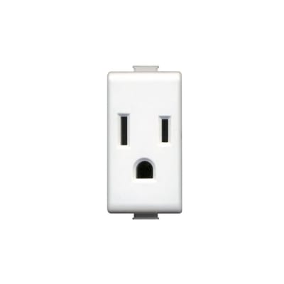 TOMACORRIENTE SIMPLE 2X15A+T 250V 1 MODULO BLANCO MATIX AM5028TS BTICINO