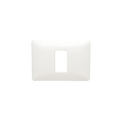 PLACA DE TECNOPOLIMERO 1 MODULO C/SOPORTE PLASTICO BLANCO MATIX AM503S/1BN BTICINO