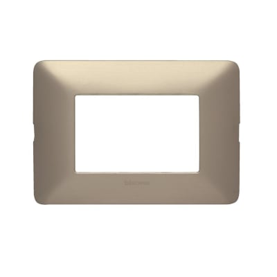 PLACA DE ALUMINIO 3 MODULOS CHAMPAGNE MATIX AM503SM3CH BTICINO