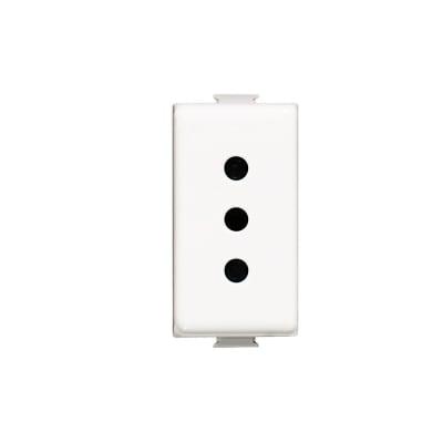 TOMACORRIENTE SIMPLE 2X10A+T 250V 1 MODULO BLANCO MATIX AM5113 BTICINO