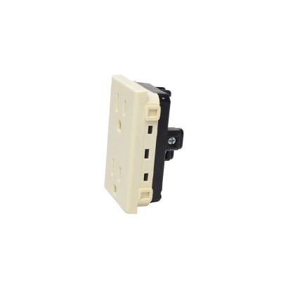 TOMACORRIENTE DUPLEX 2X15A+T 250V 3 MODULOS DE TECNOPOLIMERO MARFIL MATIX AM5115DSM BTICINO