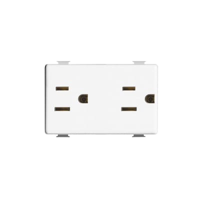 TOMACORRIENTE DUPLEX 2X15A+T 250V 3 MODULOS BLANCO MATIX AM5115DS BTICINO