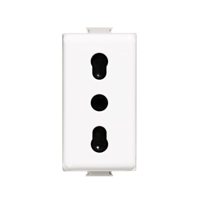 TOMACORRIENTE BIPASO 2X10/16A+T 250V 1 MODULO BLANCO MATIX AM5180 BTICINO