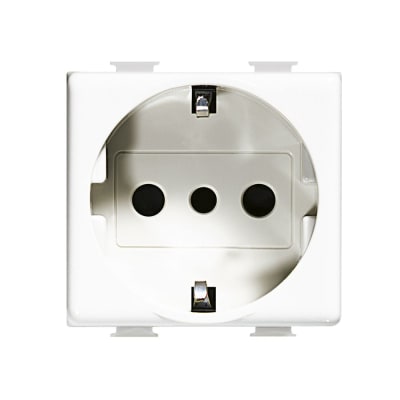 TOMACORRIENTE P/EMPOTRAR SCHUKO 2 MODULOS BLANCO MATIX AM5440/3 BTICINO