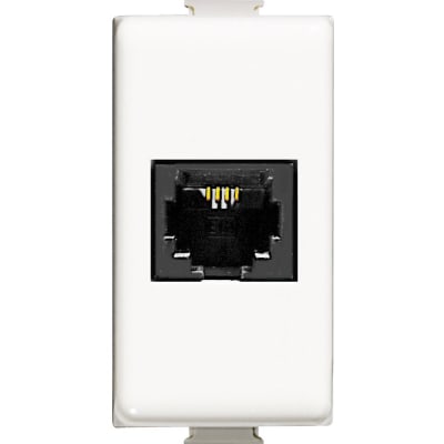 TOMA TELEFONICA RJ11 2 PARES 1 MODULO BLANCO MATIX AM5982 BTICINO