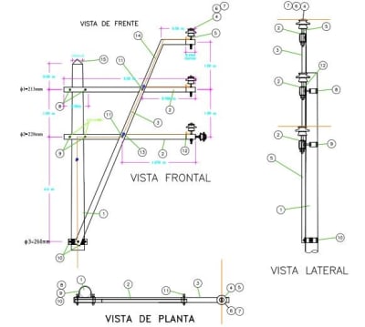 ARMADO TIPO ATX1S TRIPOLAR EN ALINEAMIENTO GALV CALIENTE ARAGCU AR