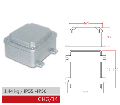CAJA HERMETICA CIEGA 14V IP55 (CHG/14V) AIBAR