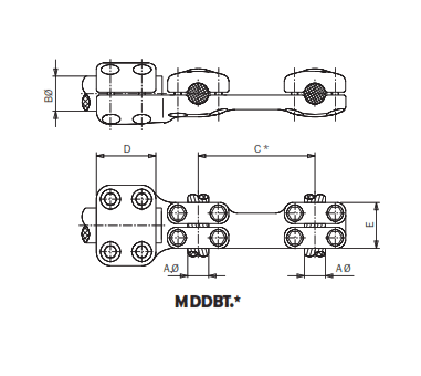 CONECTOR PARALELO PARA CABLE DUPLEX A BORNA MDDBT-3030 ARAGCU AS