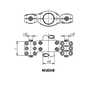 CONECTOR PARALELO UNION CABLE DUPLEX A TUBO MUD3B-22120 ARAGCU AS
