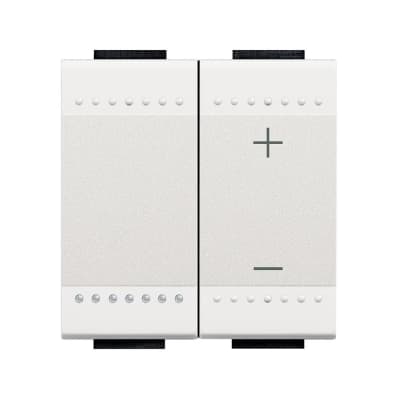 DIMMER 2 MODULOS UNIVERSAL P/CARGAS RESISTIVOS, INDUCTIVOS CAPACITIVOS Y LED BLANCO LIVING LIGHT N4411N BTICINO
