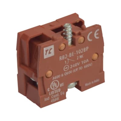 BLOCK DE CONTACTO 1NC PARA PULSADOR P/CAJA METALICA PLASTICA RB2-BE102-BP TC