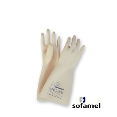 GUANTE AISLANTE CLASE 00 (<=500V) TALLA 08 DE LATEX SG-25 T8 SOFAMEL