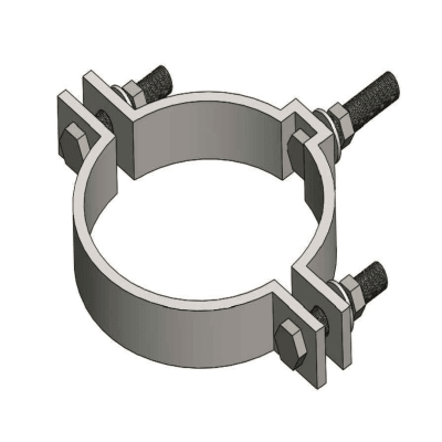 ABRAZADERA TIPO CAS SIMPLE DE F°G° 2''X25MMX8''-9''X1/4'' D1AB12 ARAGCU AR