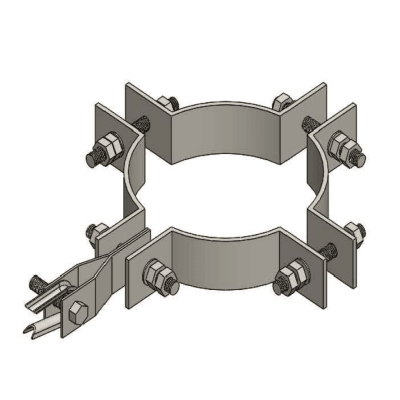 ABRAZADERA PARA RETENIDA REGULABLE DE 4 CUERPOS 10''x3''x3/8'' D1AB0604 ARAGCU RT