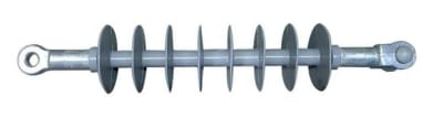 AISLADOR POLIMERICO CON CONEXION HORQUILLA Y LENGUETA DE 36 KV FXB-36-70 TRONCO ELECTRIC