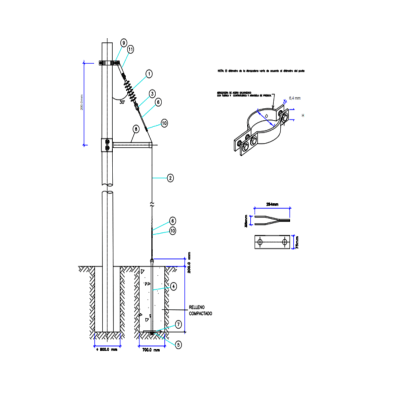 ARMADO TIPO ARV-A RETENIDA DE MEDIA TENSION RET-MT GALV CALIENTE ARAGCU AR