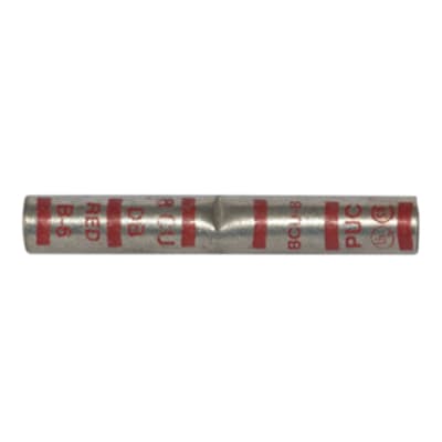 UNION A COMPRESION DE COBRE ESTAÑEADO BARRIL CORTO 8AWG ROJO CON UL PENNUNION