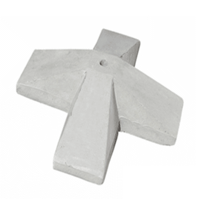 BLOQUES CONCRETO ARMADO VIBRADO TIPO CRUZ 700X700X200MM 70KG NACIONAL