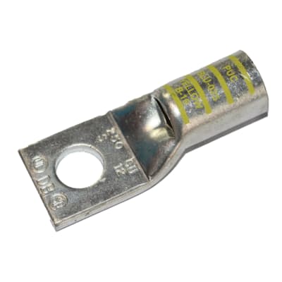TERMINAL A COMPRESION DE COBRE ESTAÑADO BARRIL STANDARD 1 HOYO 3/0AWG 3/8'' 35KV NARANJA CON UL PENNUNION