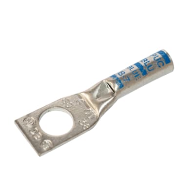 TERMINAL A COMPRESION DE COBRE ESTAÑADO BARRIL STANDARD 1 HOYO 6AWG 3/8'' 35KV AZUL CON UL PENNUNION