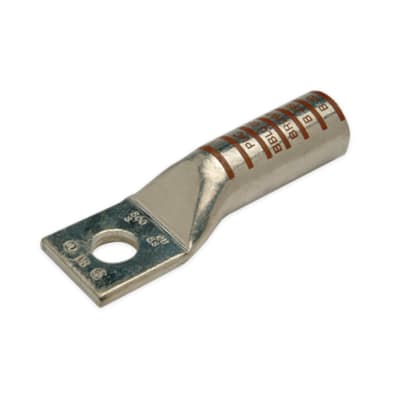 TERMINAL A COMPRESION DE COBRE ESTAÑADO BARRIL STANDARD 1 HOYO 2AWG 3/8'' 35KV MARRON CON UL PENNUNION