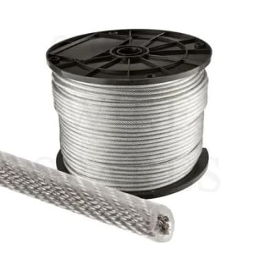 CABLE DE ACERO C/FORRO PVC TRANSPARENTE 6X7/2.0MM-3.0MM 2.35KG-F TIANLI
