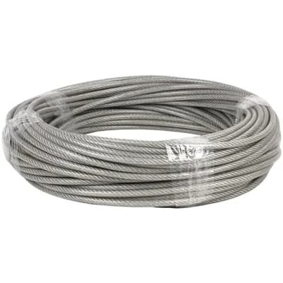 CABLE DE ACERO C/FORRO PVC TRANSPARENTE 6X7/2.5MM-3.5MM 3.67KG-F TIANLI