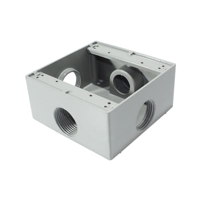 CAJA CUADRADA 2400 EN FUNDICION DE ALUMINIO CON CUATRO ACCESOS 3/4'' S4-CCX075 SOLDEXEL