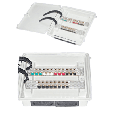 CAJA DERIVACIÓN Y CONEXIONES SELLADAS EN ACOMETIDAS DE REDES AÉREAS CDBS 380/220 9S TECNOSCAL