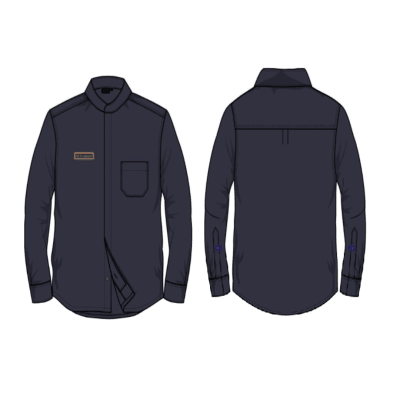 CAMISA IGNIFUGA  ANTI-ARCO ATPV:27.7CAL/CM2 T/M AZUL MARINO C-24D REPEL-TEK