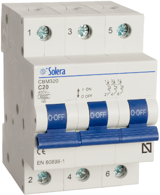 INTERRUPTOR TERMOMAGNETICO 3X20A SOLERA