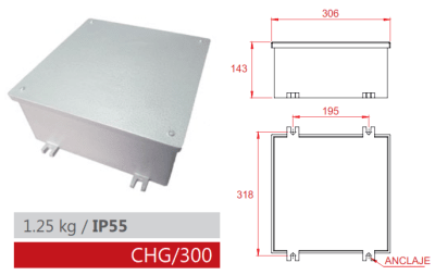 CAJA DE DERIVACIÓN IP55 CHG/300 AIBAR