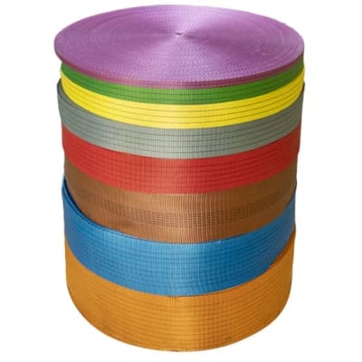 CINTA DE POLIESTER 120MM(4'')X100MTS GRIS FS 7:1 EN 1492-1 (NORMATIVA EOPEA) RUPT 1 AMERICAN BULL