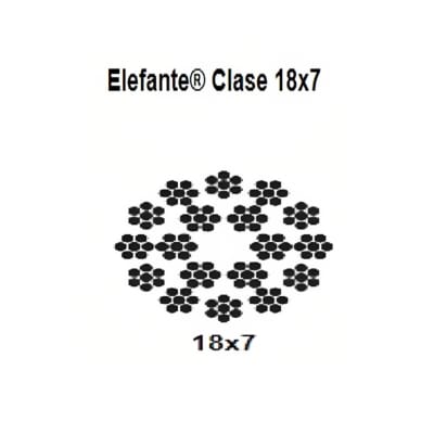 CABLE ELEFANTE NO ROTATORIO CL 18X7 A/F NEGRO 1-1/4'' CAMESA