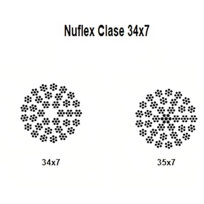 CABLE NUFLEX CL 35X7 NEGRO GALVANIZADO 1-7/8'' CAMESA