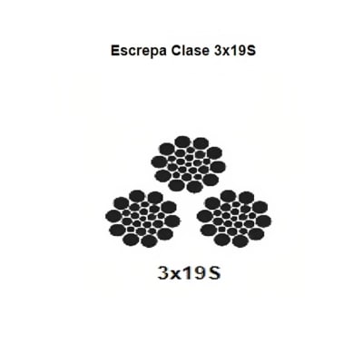 CABLE ESCREPA SLUSHER CL 3X19S 3/4'' CAMESA