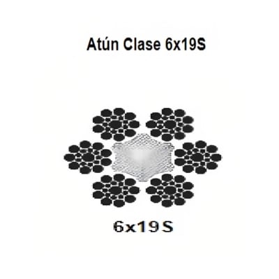CABLE ATUN CL 6X19S A/F GALVANIZADO 1-1/8'' CAMESA