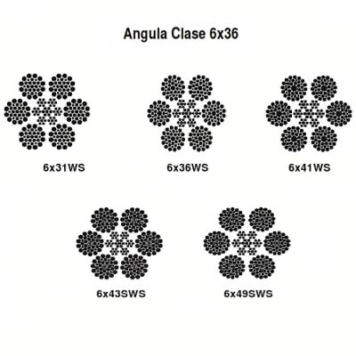 CABLE ANGULA CL 6X36WS A/F GALVANIZADO 1-3/8'' CAMESA