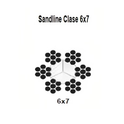 CABLE JIRAFA SANDLINE CL 6X7 A/F NEGRO 1/2'' CAMESA