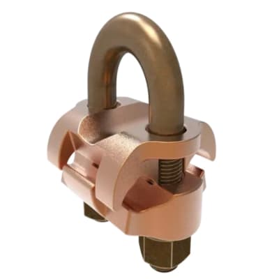 CONECTOR TIERRA CU P/2 CABLES PARAL. 2/0AWG-250MCM Y PERPEND TUBO 3/8'' Ø5/8''-3/4'' UL BURNDY