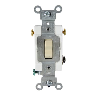 INTERRUPTOR UNIPOLAR SIMPLE 15A L/T 250V MARFIL LEVITON