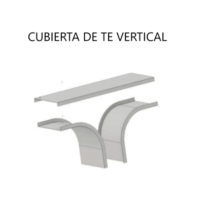 CUBIERTA DE TEE VERTICAL GALV. CALIENTE 600MM ARAGCU VM