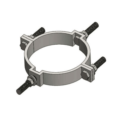 ABRAZADERA TIPO CAS DOBLE DE F°G° 2''X25MMX8''-9''X1/4'' D1AB12 ARAGCU AR