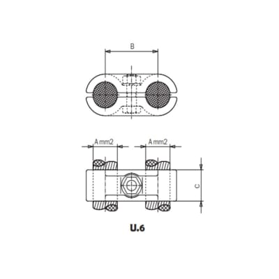 CONECTOR DUPLEX Ø:300-400/60MM U.6-400 ARAGCU AS