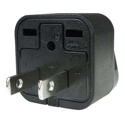 ADAPTADOR UNIVERSAL ESPIGA PLANA 10A 250V COLOR NEGRO WONPRO