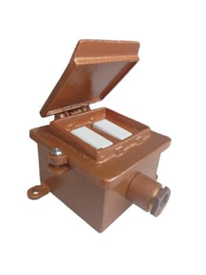 INTERRUPTOR INDUSTRIAL C/TAPA DOBLE 15A BRONCE IRD/T15 PBR AIBAR